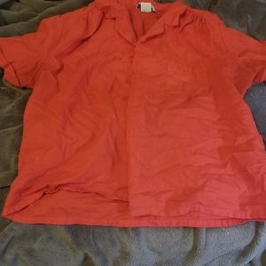 Red vintage cotton blouse